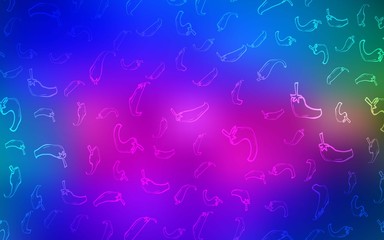 Fototapeta na wymiar Dark Pink, Blue vector template with organic peppers. Blurred decorative design of peppers in doodle style. Doodle design for your business advert of cafes.