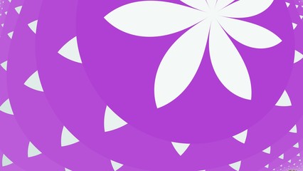Colorful abstract background with flower and petals on circles with triangles