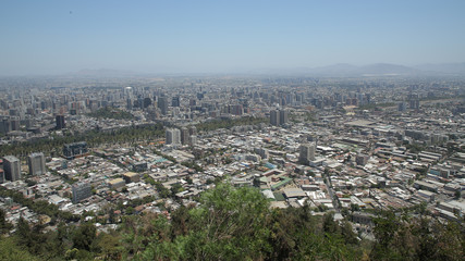 Panorámica desde el Cerro San Cristóbal, Santiago de Chile, Chile