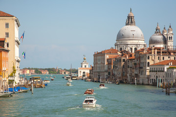 Fototapeta premium Widok na Canal Grande, Wenecja, Włochy. Włoski punkt orientacyjny