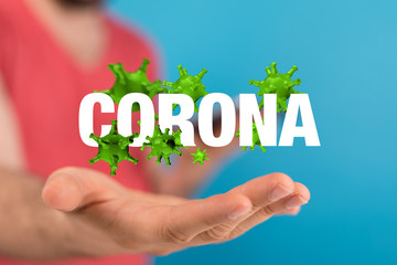 Corona Virus - Microbiology And Virology Concept - 3d Rendering.