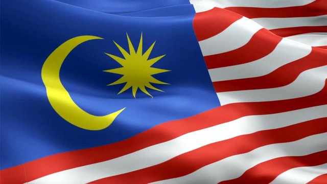 Malaysia waving flag. National 3d Malaysian flag waving. Sign of Malaysia seamless loop animation. Malaysian flag HD resolution Background. Malaysia flag Closeup 1080p Full HD video for presentation