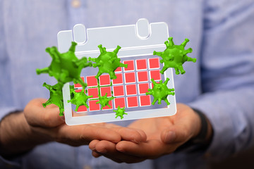 virus economic impact concept image.
