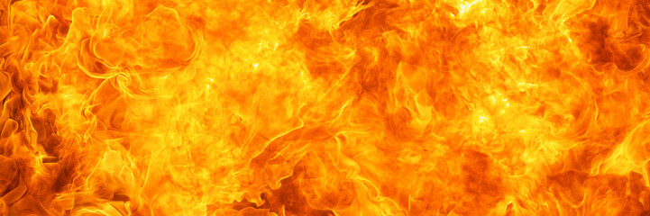 blaze fire flame conflagration texture for banner background, 3 x 1 ratio