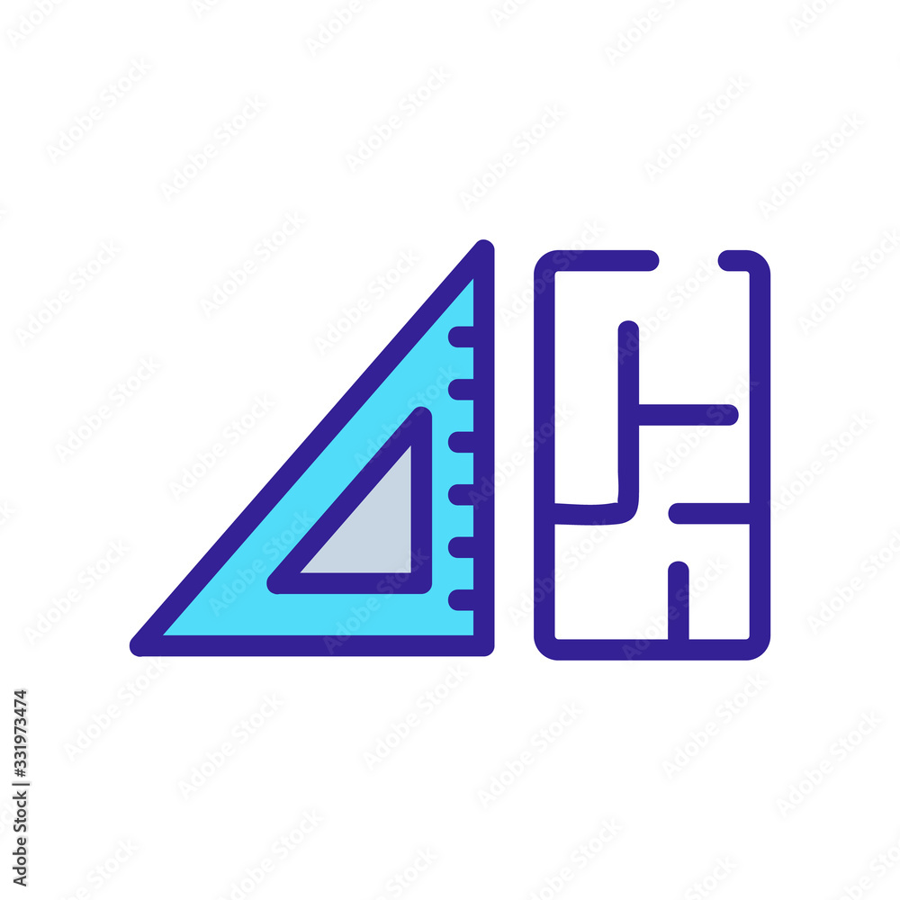 Poster the parameters of the house icon vector. the parameters of the house sign. color isolated symbol ill