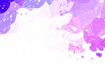 Plakat Light Purple vector backdrop with sweet hearts.