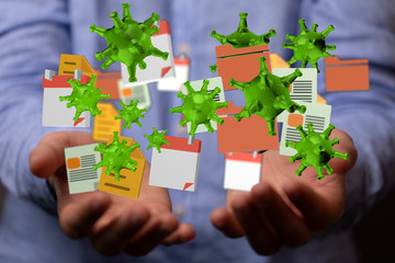 virus economic impact concept image.