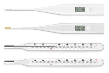Reliable mercury and modern electronic medical thermometers.