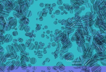 Light Pink, Blue vector background with bubbles.