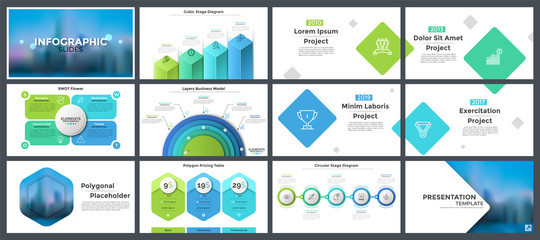 Collection of presentation templates