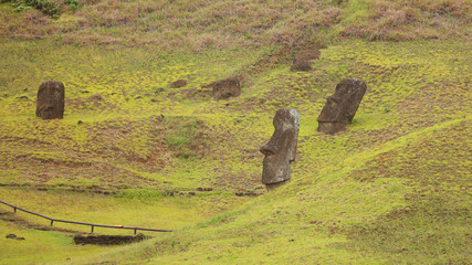 Cantera Rano Raraku en Isla de Pascua