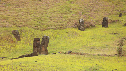 Cantera Rano Raraku en Isla de Pascua