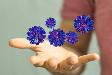 Coronavirus abstract background. Medical Genetics Bacteriological Microorganism..