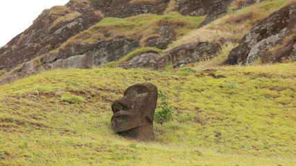 Cantera Rano Raraku en Isla de Pascua