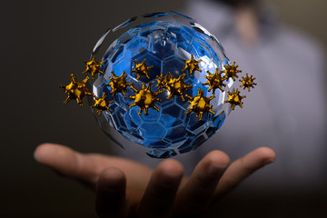 Fototapeta premium epidemic coronavirus 2019-nCoV, Novel Coronavirus Alert outbreak . Virus Covid 19-NCP. Spread of the novel coronavirus .