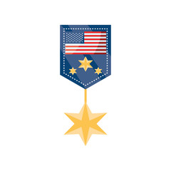 medal of military valour on white background