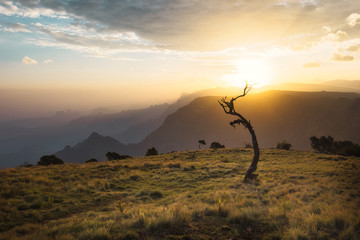Sonnenaufgang in den Simien Bergen
