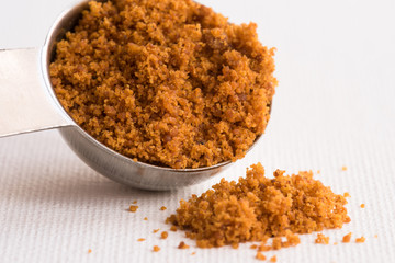 Ground Mace Spilled from a Teaspoon