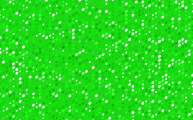 Light Green vector red banner with set of circles, dots. Donuts Background. Creative Design Template. Technological halftone illustration.