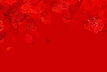 Light Red, Yellow vector texture with wry lines.