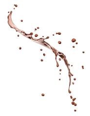 Splashing of chocolate abstract background 3d rendering