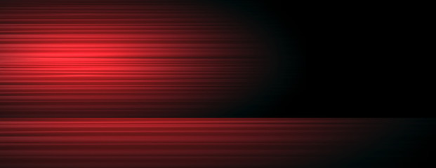 Silk curtain background. Light beam in the dark. Abstract horizontal background.