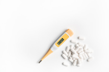 Coronavirus high temperature thermometer, anti-virus pills, antibiotic prescription against coronavirus