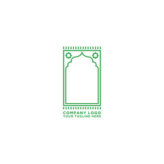 logo design, prayer mat - Vector