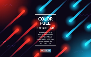Trendy red and blue gradient color abstract background with fluid and memphis style composition. Modern vector layout design template can use element landing page, wallpaper, presentation, cover
