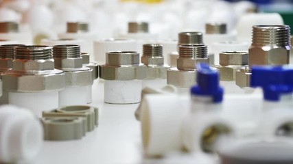 Range of plumbing polypropylene faucet and fittings