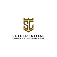 logo design inspiration for companies from the initial letters of the SC logo icon. -Vector