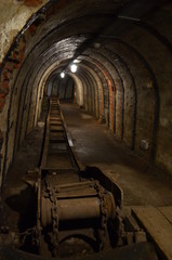 Podziemny chodnik w kopalni węgla, Wałbrzych