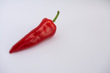 red pepper on a white background