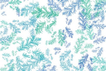 Colorful botanical illustration background. Leaf wallpaper