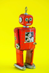 Fototapeta premium A vintage wind up toy robot