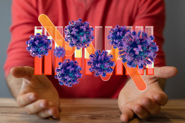 The coronavirus impacts the global economy..
