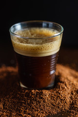 cup of espresso with foam
