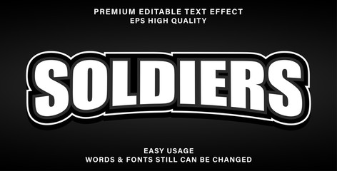 soldiers text effect