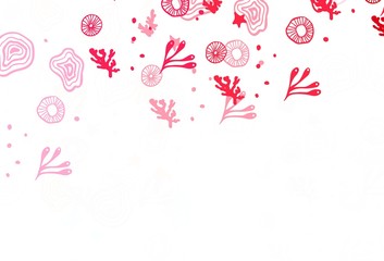 Light Red vector pattern with random forms.