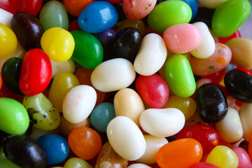 Fototapeta na wymiar Multi colored jelly beans