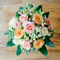 Wedding bouquet beautiful flowers for the bride