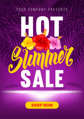 Advertising Banner About Seasonal Summer Sale