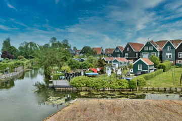 Fototapeta na wymiar Beautiful and typcial Dutch village near Amsterdam