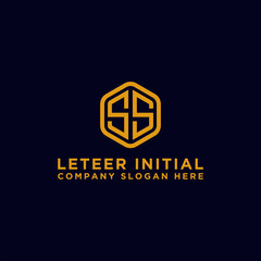 logo design inspiration for companies from the initial letters of the SS logo icon. -Vector