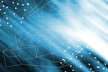 Technology and business network connection concept background