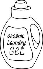 Hand-drawn organic Doodle-style Laundry gel 