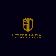 logo design inspiration for companies from the initial letters of the SV logo icon. -Vector