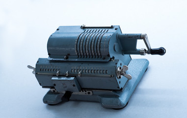 arithmometer, old and retro computer for mathematical calculations
