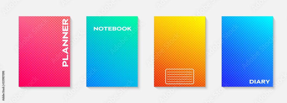 Aufkleber minimal vector abstract cover notebook design. planner and diary cover for print. abstract design fo