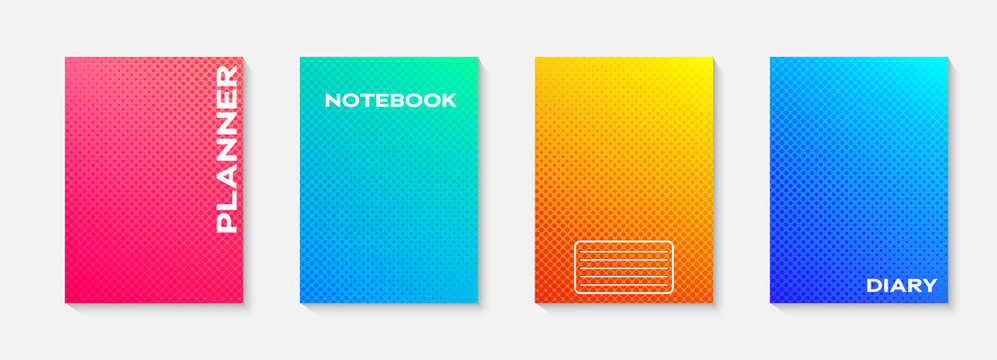 Minimal vector abstract cover notebook design. Planner and diary cover for print. Abstract design for copybook brochures and school books. Notebook paper. Brochure, book, magazine template.